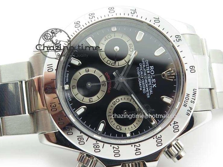 JF Sec@9 Bracelet Edition On Daytona A7750 Dial SS 116520 Black 0314